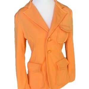 Vintage 1970s Women’s Jacket Handmade Small Peach /Orange Hawaii Retro